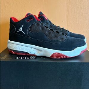 Jordan Max Aura 2 Men's Black and Red Sneakers  shoes NIB